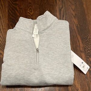 ALO Yoga Gray Half-Zip Sweater